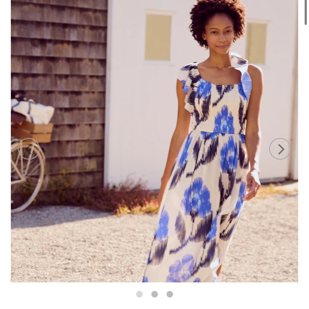 Pink Chicken Alessandria Dress - Blue Ikat